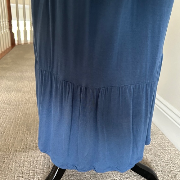 NWOT OLD NAVY BLUE MAXI DRESS LONG LACE COTTAGECORE PRAIRIE BLUE BOHEMIAN LARGE - Picture 4 of 7